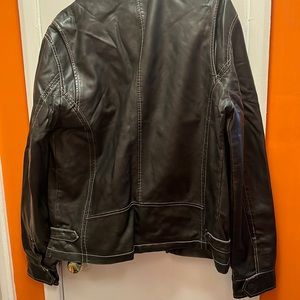 Brown leather jacket